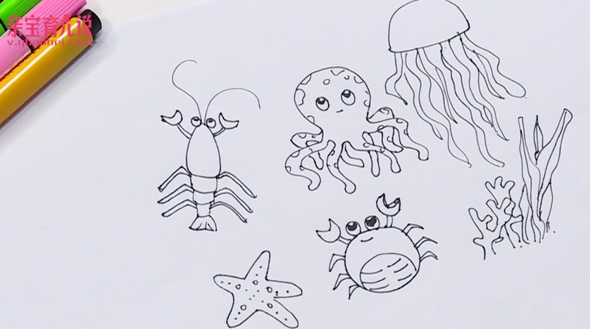 海洋生物简笔画